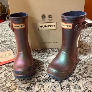iridescent hunter boots